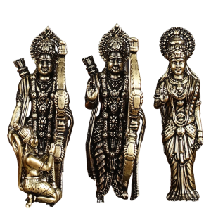 Intricate Brass Lightweight Ram Darbar Idol 3 Inch - Perfect Divine Family Set | Jaipurio